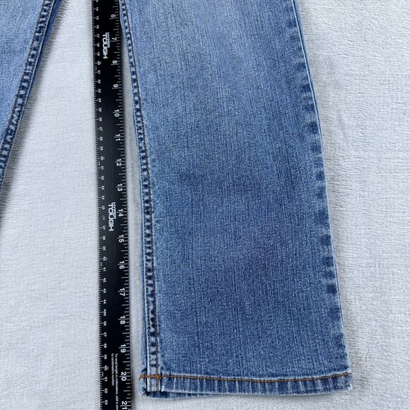 Paris Blues Cropped Jeans Womens Size 1 Straight Leg Low Rise Light Wash Blue - Picture 9 of 12